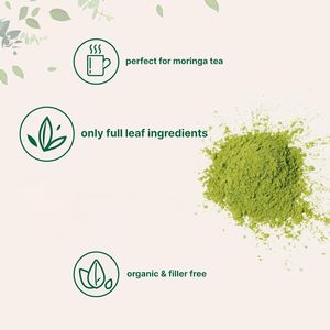 OEM Private Label Organic Moringa Leaf Powder Vegan Moringa Tea for Antioxidant Support and Enhance <b>Physical</b> Fitness - Product Image 3