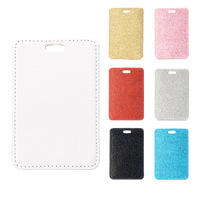 Étiquettes de bagage en polyester à paillettes pour sublimation, porte-images vierges brillants pour valises, idéales pour l'impression par transfert thermique – Collection Business Elite