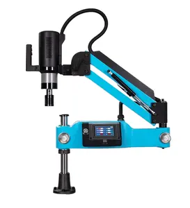 Máquina de rosca de perforación eléctrica automática proporcionada M16 rodamiento fresadora de perforación de alta precisión brazo de roscado azul