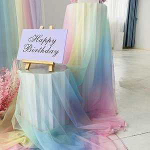 Tulle <span class=keywords><strong>suisse</strong></span> romantique pour toile de fond de mariage décor de gaze irisée pour les mariages en plein air et les fêtes d'anniversaire - Product Image 2