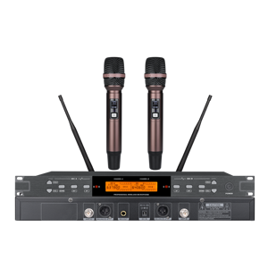 Sistema de Micrófono Inalámbrico Dinámico de Doble Canal EIF HC1000 de Alta Calidad, Diseño Recargable de Mano para Actuaciones en Iglesias - Product Image 1
