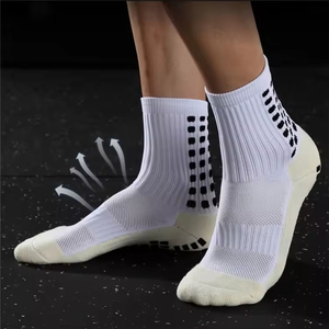Custom Mens Football Grip Socks Breathable Cotton Crew Socks Anti <b>Slip</b> Terry Sole Sports Socks for Basketball Running - Product Image 1