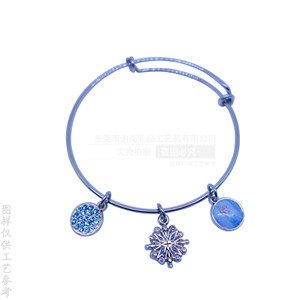 สร้อยข้อมือสแตนเลสสตีล ดีไซน์เรขาคณิตสีนิกเกิลสดใส ปรับขนาดได้ เหมาะสำหรับทั้งชายและหญิง ของขวัญเครื่องประดับ - Product Image 5