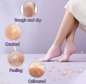 Chaussettes hydratantes en silicone pour le soin des peaux rugueuses et la réparation, avec support de cheville – Offre Spéciale - Product Image 4