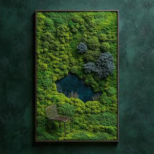 Cadre en bois véritable <span class=keywords><strong>mousse</strong></span> mur Art photo plante artificielle <span class=keywords><strong>mousse</strong></span> peintures pour la décoration intérieure - Product Image 5