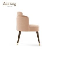 Chaises de salle à manger design scandinave Chaises de salle à manger rembourrées en velours rose personnalisables