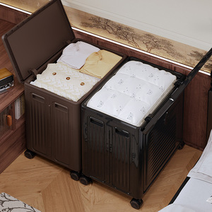Clothing Organizer <b>Storage</b> Box Rectangle Thickened With Wheels For Bedroom Bedding <b>Clothes</b> Multifunctional - Product Image 1