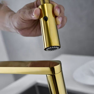 Rotation à 360 degrés extensible rétractable en laiton robinet d'eau chaude et froide robinet d'évier de cuisine Design moderne mélangeur de cuisine magnétique - Product Image 3