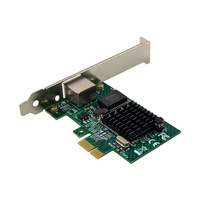 Carte LAN serveur interne PCI-E X1 BCM5721 à port unique/RJ45 Gigabit avec câble en cuivre pour ordinateurs de bureau – En stock