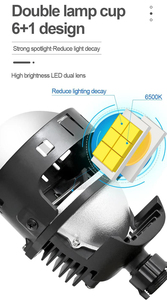ไฟ LED รถยนต์ 100W 2.5 นิ้ว โปรเจคเตอร์ไฟหน้า LED 12V 6000K เลนส์ Biled ขนาด 25 นิ้ว - Product Image 3