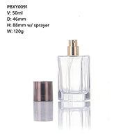 Botol Parfum Kaca Prisma Heksagonal Mewah 50ml dengan Tutup Logam, Semprotan Kabut Halus, Isi Ulang, Kemasan Parfum Kustom