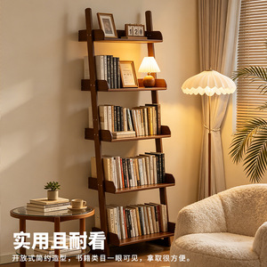 Modern Minimalist Floor Bookshelf Multi Layer Storage Rack For Home Bedroom Display Bamboo Style Space Saving Design - Product Image 4