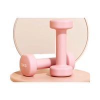 Petits haltères à tête plate pour femmes équipement d'exercice à domicile mat moulé par immersion pour outil de corps fonctionnel de forme physique