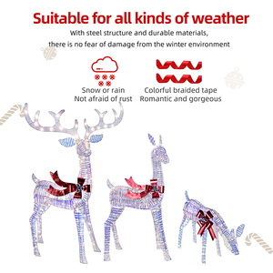 Hot Selling Wholesale <strong>Reindeer</strong> Christmas Decoration in Stock <strong>Light</strong> <strong>up</strong> <strong>Reindeer</strong> <strong>Outdoor</strong> Christmas Gold Deer - Product Image 5