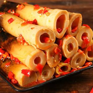 Mở túi hái bằng tay rễ thông thường lưới đỏ ngâm hạt tiêu tre bắn sẵn đồ ăn nhẹ bảo quản giấm muối bóc vỏ - Product Image 1