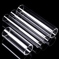 Tube en verre de quartz de taille personnalisée, résistant aux alcalis, pour expériences chimiques, tube en silice fondue