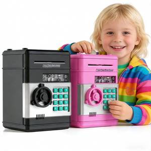 Jouets de dépôt pour enfants, distributeur automatique de billets, machine à rouler le papier, machine à aspiration, serrure à code, coffre-fort, banque de dépôt d'argent pour enfants - Product Image 1
