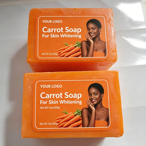 Carrot <b>Soap</b> For Melanin Skin Private Label 200g <b>Soap</b> Bars Low MOQ Hyperpigmentation <b>Soap</b> For Dark Spots - Product Image 1
