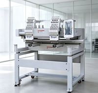 Machine à broder informatisée efficace YINGHE 902, 2 têtes, 9 aiguilles, pour casquettes, jeans, chaussettes, t-shirts, draps plats et travaux de logo