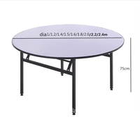 Table de banquet de mariage directe du fournisseur chinois Table pliante et rotative
