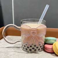 Tasse à cœur avec anse et couvercle respirant, faite à la main, 300 ml, pour usage quotidien à la maison et au bureau