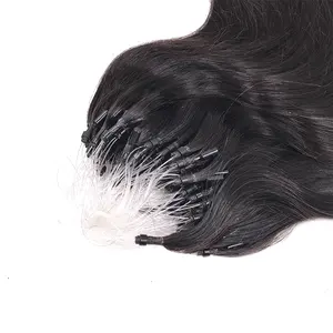 Extensions de cheveux humains en micro boucle, courant nominal 12 A, vente en gros, extensions, produit de qualité