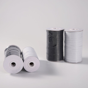 Wholesale Roll <strong>White</strong> Braided <strong>Elastic</strong> 100 /200 Yards Length <strong>Elastic</strong> Cord Bands for Sewing 3/<strong>5</strong>/6mm Webbing Strap - Product Image 1