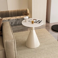 Table basse de dalle de roche crème minimaliste moderne de Style nordique petite Table d'appoint pour meubles de maison balcon chevet Internet