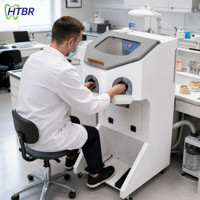 Table de travail de technicien dentaire professionnelle pour laboratoire dentaire, avec fonction de sablage de précision et de meulage