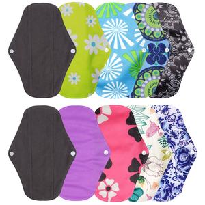 A02 assorbenti in tessuto periodo mestruale assorbenti riutilizzabili assorbenti igienici lavabili dimensioni M uso quotidiano colore misto 5 pz/set + 1 sacchetto - Product Image 4