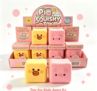 Jouet Squishy Kawaii en forme de cochon et de canard, jouet anti-stress écologique, cadeau pour enfants en forme de cochon et de canard