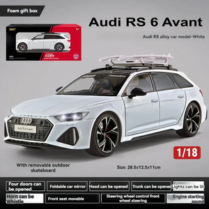 รถโมเดลออดี้ RS6 Avant ผลิตจากโลหะ ขนาด 1:18 รุ่น Performance Wagon พร้อมประตูที่เปิดได้ เสียงและไฟ - Product Image 6