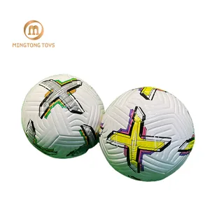 Professional Official Match 3.5mm PU TPU PVC Leather Machine Stitched 12 Panel Texture Soccer Ball Size 5 Football