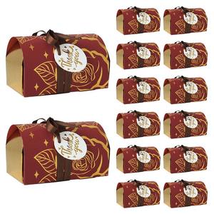 Elegante Caja de Dulces para Boda Europea, Caja de Regalo de Papel con Relieve Dorado, Materiales Reciclados, Múltiples Opciones de Color - Product Image 3