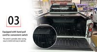Couvercle de tonneau à volet roulant manuel rétractable pour fonction étanche de lit de camionnette avec verrouillage par mot de passe pour Tacoma