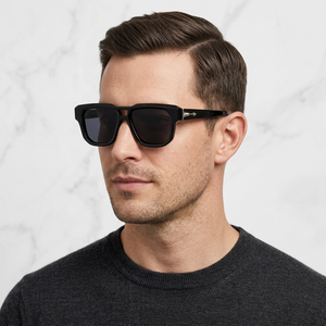 Lunettes de soleil rectangulaires à monture intégrale pour hommes, verres polarisés, protection UV 100%, protection solaire, style adulte - Product Image 1