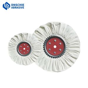 Fabrik <span class=keywords><strong>6</strong></span> Zoll Faltbares Luftwindrad Stoffrad Schleifwerkzeuge Weißes Baumwoll-Polierrad zum Polieren und Schleifen - Product Image 1