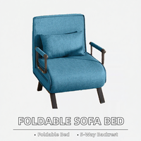 Canapé-lit pliable et extensible avec dossier réglable 5 positions, convertible, en tissu coton et lin, pour salon, bureau, appartement