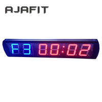 Minuteur de salle de sport programmable à intervalles, horloge numérique murale multifonctionnelle à 6 chiffres pour garage, salle de sport, boxe, studio de fitness