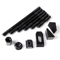 Kit de serrage pour fraiseuse de 58 pièces avec acier à rainure en T de 5/8 pouce et goujons de 1/2-13, accessoires pour machines-outils