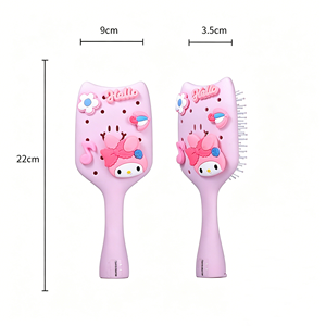 Trendy DIY Cat Ear Vent Hair <b>Brush</b> Cute Air Cushion Comb Portable Detangling Hair Care Tool - Product Image 4