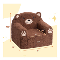 Mobilier moderne personnalisé pour enfants Peluche mignonne en forme d'ours de bébé Animal Coussin de canapé Chaise pour chambre à coucher Salon pour enfants