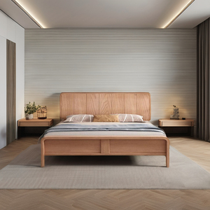 Rắn Gỗ Tùy Chỉnh Hiện Đại Bắc Âu Phong Cách Giường Đôi Khung Lưu Trữ Nền Tảng Gỗ Tếch/Gỗ Sồi/Thông Tùy Chọn Tất Cả Các Kích Cỡ/Vua - Product Image 2