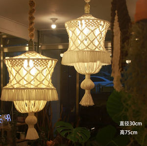 Factory Direct Sales Baumwolle Hand gewebter Weihnachts lampen schirm - Product Image 5