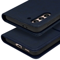 SC ECOMMERCE Dompet Kulit Imitasi Warna Biru Tua untuk 11Pro & Realme S21 Model FP-PNF3-13KU Buatan AS