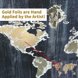 Bằng Gỗ Bản Đồ Thế Giới Tường Nghệ Thuật Vẽ Tay Vải In Cho Văn Phòng Hoặc Phòng Khách Trang Trí Nội Thất - Product Image 6