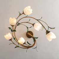 Plafonnier LED Rétro Style Ferme Américain, Luminaire Rond Dimmable et Protecteur des Yeux pour Salon, Chambre Parentale