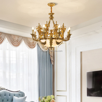 Château Empire Hôtel Sculpté À La Main Ange Éléments De Luxe Pendentif Lumière Cristal Décoratif Antique Laiton Lustre