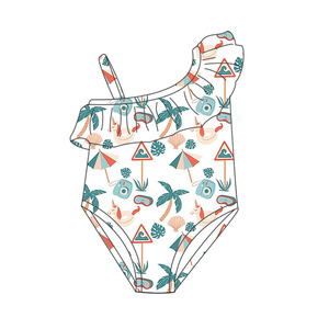 Personalizado surf verano playa sin mangas Niña bebé moda trajes de baño niños recién nacidos niñas al por mayor traje de baño de una pieza - Product Image 6