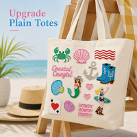 Lot de patchs brodés personnalisés pour l'été, pour chapeaux et sacs fourre-tout DIY, thème plage et cowgirl côtier, fournisseur en gros